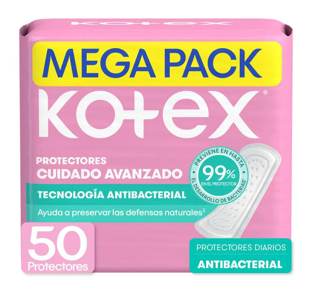 Protector Kotex Antibacterial 50 Und Mega Pack