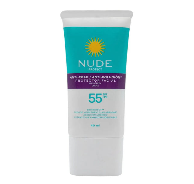 Protector Facial Nude 55 Spf Antiedad 40 Ml