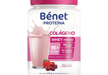 Proteína Benet Colágeno Frutos Rojo 375G