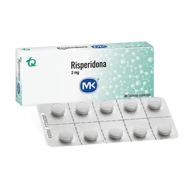 Risperidona 1 Mg 20 Tabletas Mk P9045