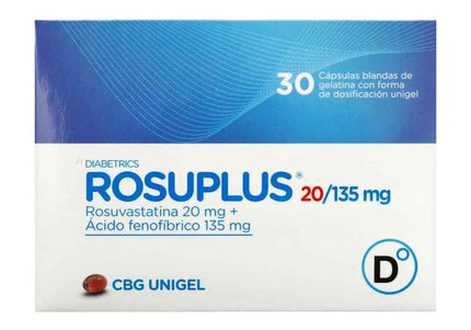 Rosuplus 20/135 Mg 30 Capsulas Unigel