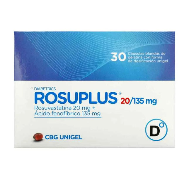 Rosuplus 20/135 Mg 30 Capsulas Unigel
