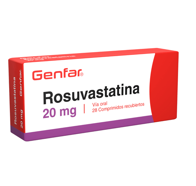 Rosuvastatina 20Mg 28 Tabletas Gf