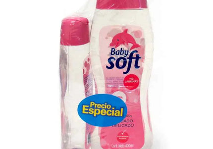 Shampoo Baby Soft Cuidado Delicado 400 Ml+200 Ml