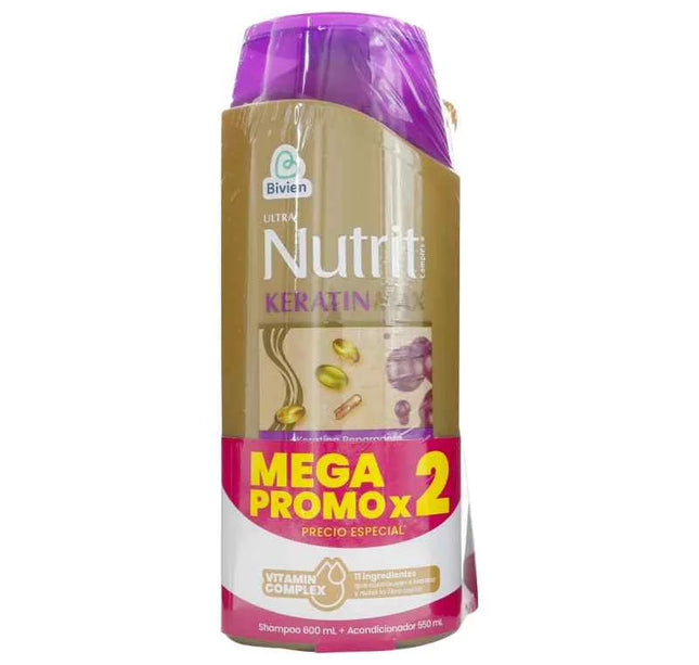 Champoo Nutrit Keratina 600Ml + Acondicionador 550Ml