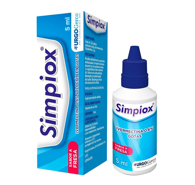 Simpiox 0.6%  Ivermectina Gotas 5 Ml