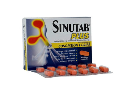SINUTAB PLUS 12 TABLETAS