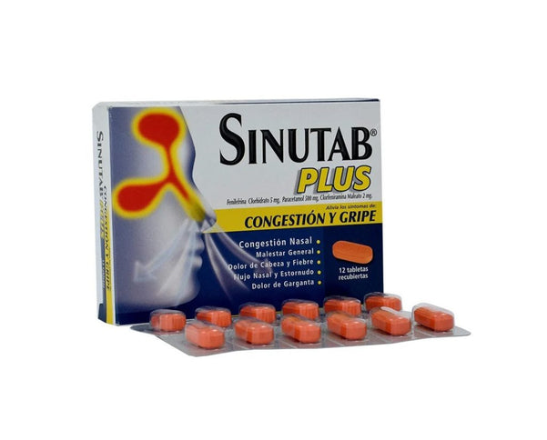 SINUTAB PLUS 12 TABLETAS