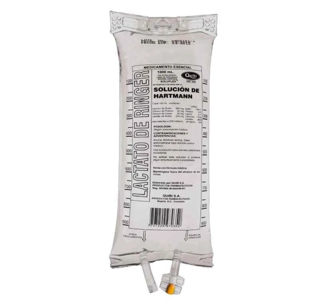 Solucion Lactato Ringer 1000Ml Quibi Bolsa