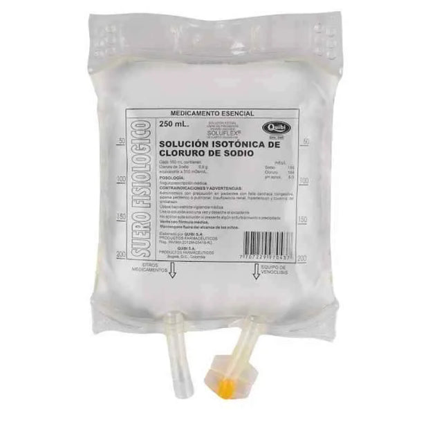 Suero Fisiologico Quibi Bolsa 250 Ml