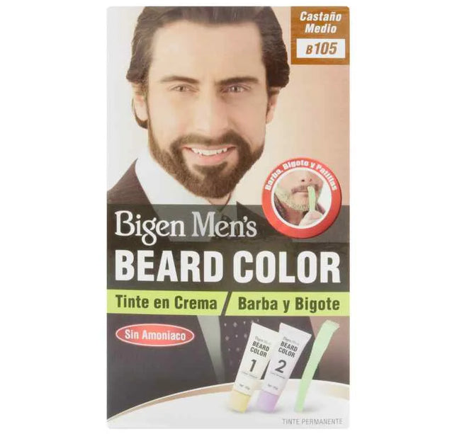 Tinte Bigen Mens Barba Castaño Medio B105