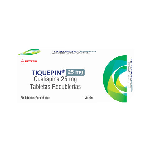 Tiquepin 25 Mg 30 Tabletas