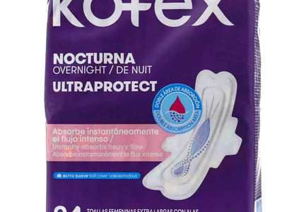 Toallas Kotex Nocturna Ultraprtotect 24 Und