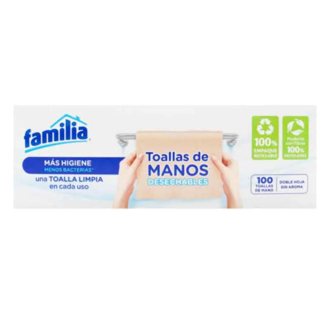 Toallas Para Manos Familia 100 Hojas