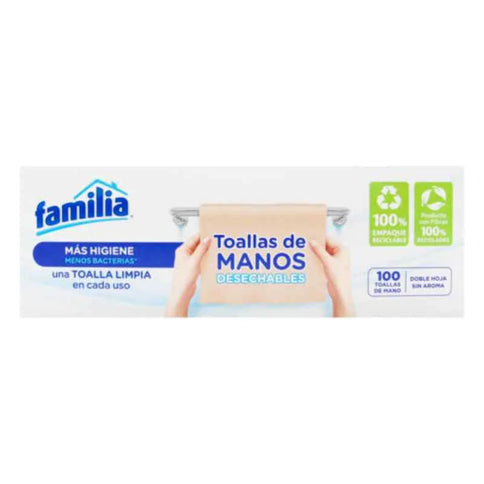 Toallas Para Manos Familia 100 Hojas