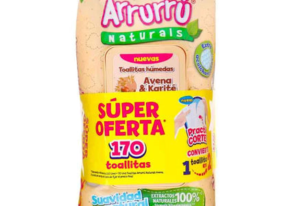 Toallitas Arrurru Avena Pack 170 Uds