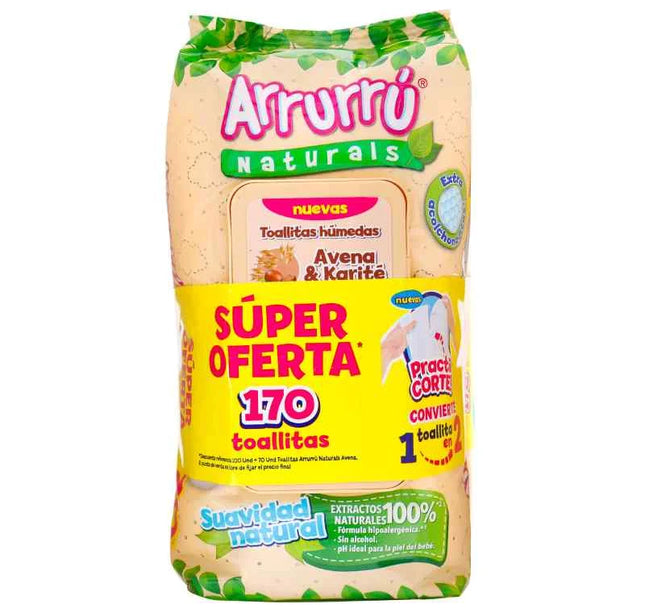 Toallitas Arrurru Avena Pack 170 Uds