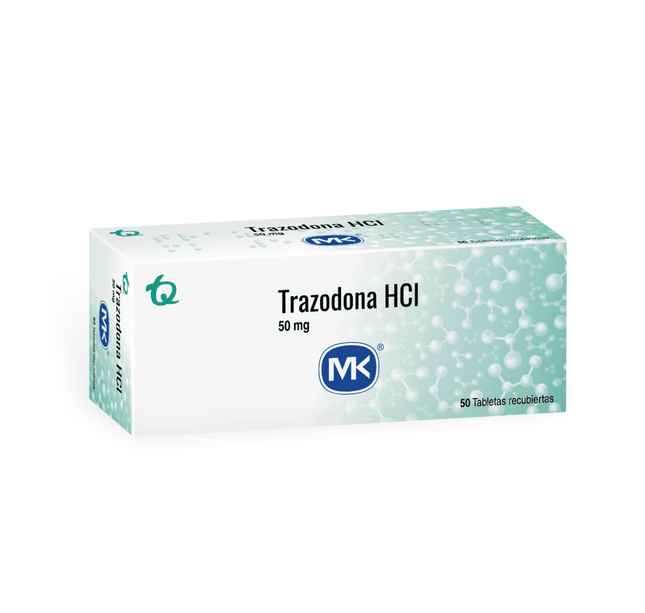 Trazodona 50 Mg 50 Tabletas Mk