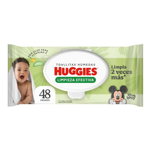 Toallas Huggies Limpieza Efectiva 48 Und