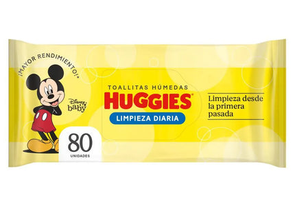 Toallas Huggies Humedas Limpieza Cotidiana 80Und