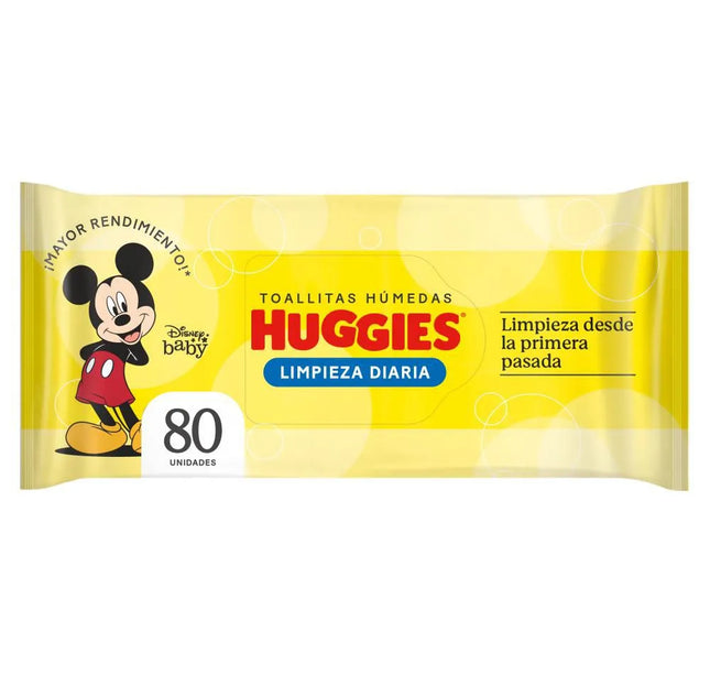 Toallas Huggies Humedas Limpieza Cotidiana 80Und