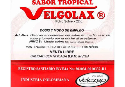 Velgolax Polvo Tropical 22 Grs