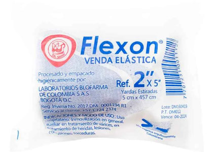 Venda Elastica Blanca Flexon 2X5