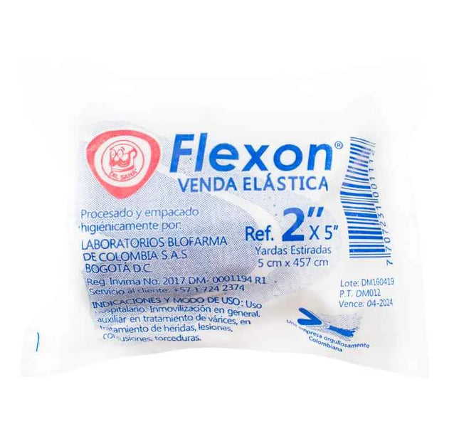 Venda Elastica Blanca Flexon 2X5