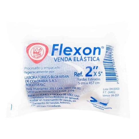 Venda Elastica Blanca Flexon 2X5