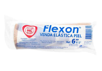 Venda Flexon Elastica Color Piel 6X5