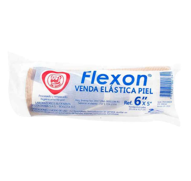 Venda Flexon Elastica Color Piel 6X5