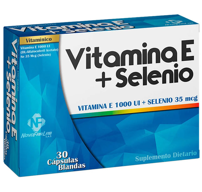 Vitamina E 1000+Selenio 30 Capsulas