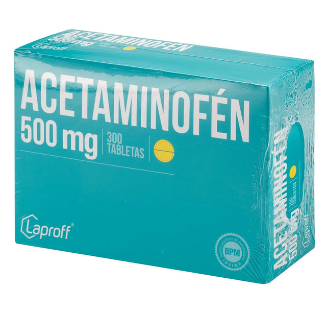 Acetaminofen 500 Mg 300 Tabletas