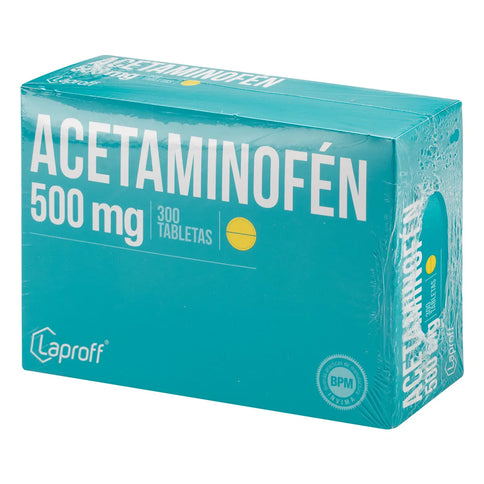Acetaminofen 500 Mg 300 Tabletas