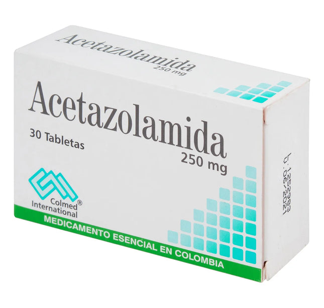 Acetazolamida 250 Mg 30 Tabletas