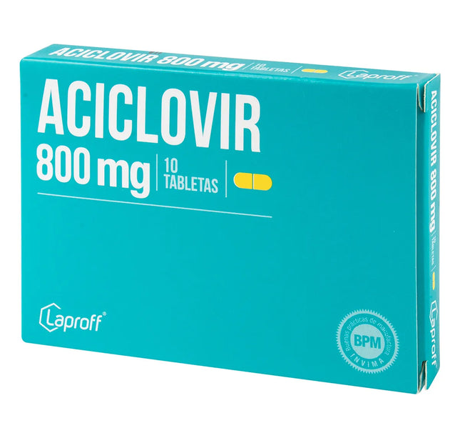 Aciclovir 800 Mg 10 Tabletas