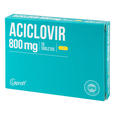 Aciclovir 800 Mg 10 Tabletas