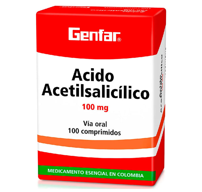 Acido Acetilsalicílico 100 Mg 100 Tbs Gf