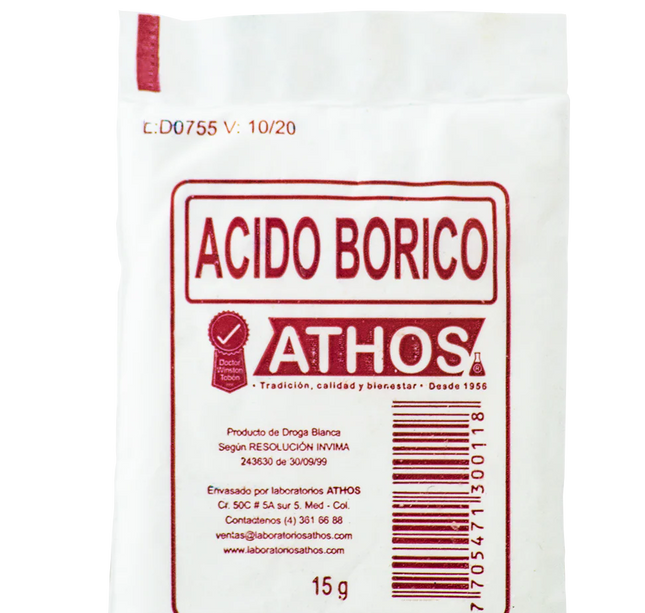 Acido Borico 15 Gr 30 Sobres Athos