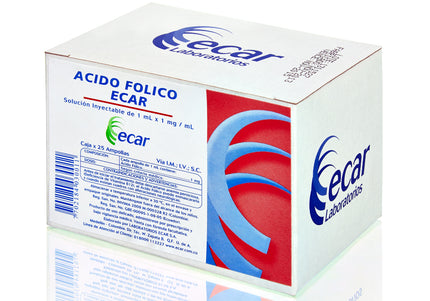 Acido Folico 1 Ml 25 Ampollas Ecar(A)