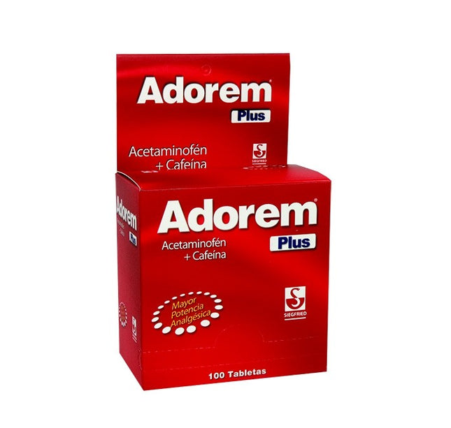 Adorem Plus Acetaminofen+Cafeina 100Tbs