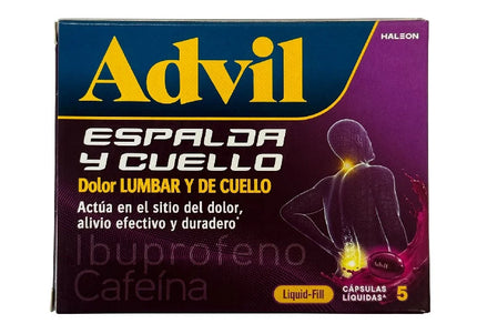 Advil Liquid Fill Espalda Cuello 5 Caps