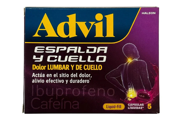 Advil Liquid Fill Espalda Cuello 5 Caps