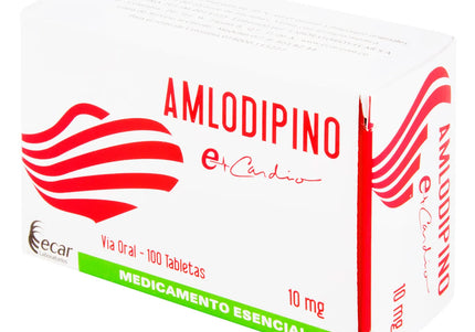 Amlodipino 10 Mg 100 Tabletas Ecar