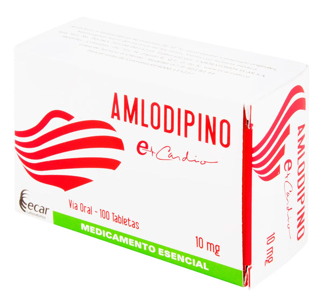 Amlodipino 10 Mg 100 Tabletas Ecar
