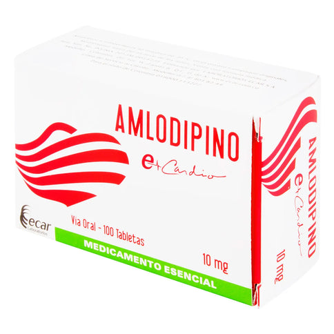 Amlodipino 10 Mg 100 Tabletas Ecar