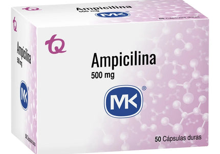 Ampicilina 500 Mg 50 Cap Mk