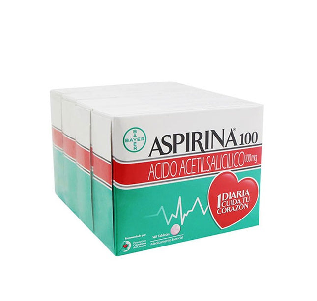 Aspirina 100 Mg 140Tbs 4 Estuches