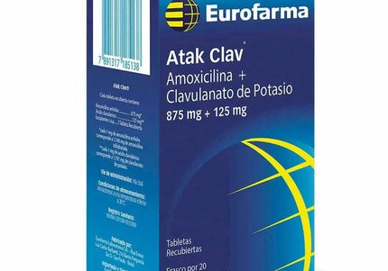 Atak Clav 875 Mg 20 Tabletas