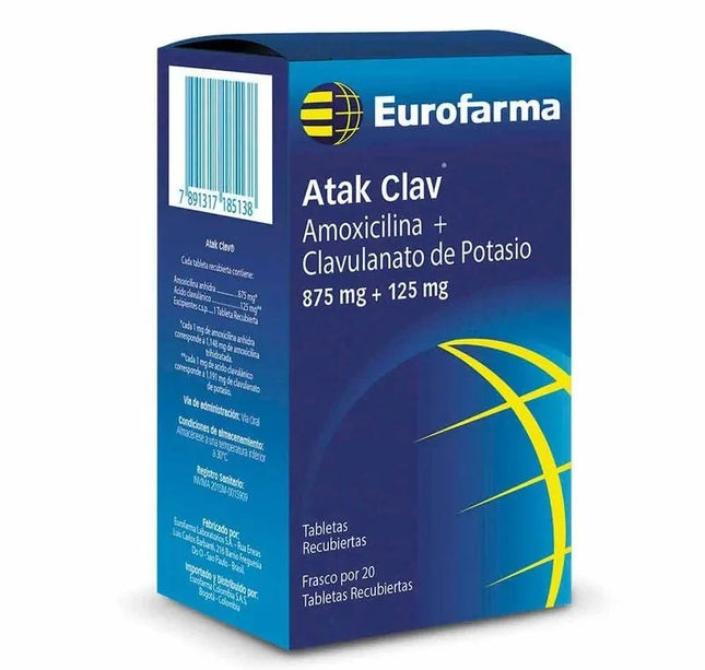 Atak Clav 875 Mg 20 Tabletas